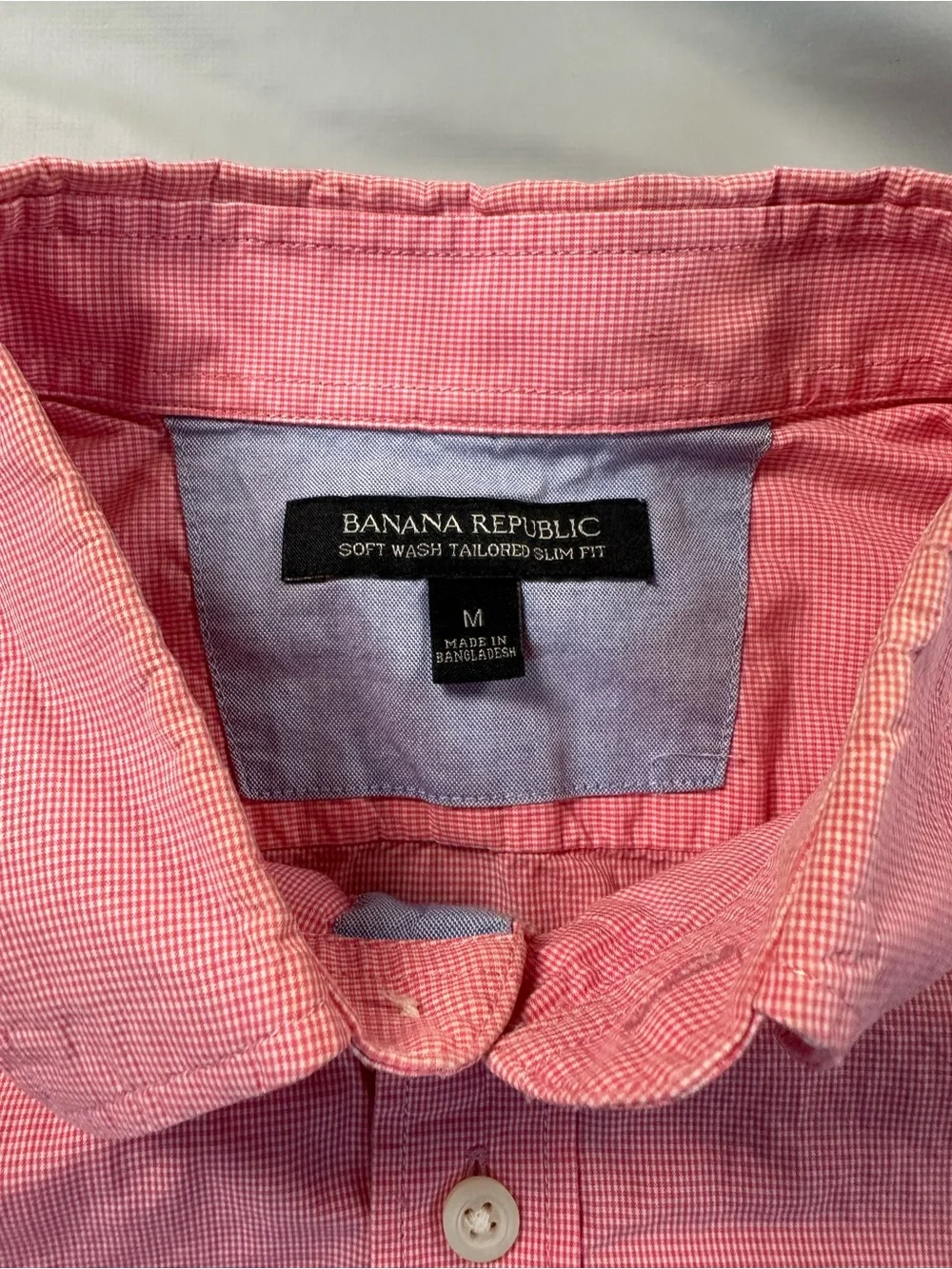 Banana Republic Pink Long-Sleeve Button-Down Shirt